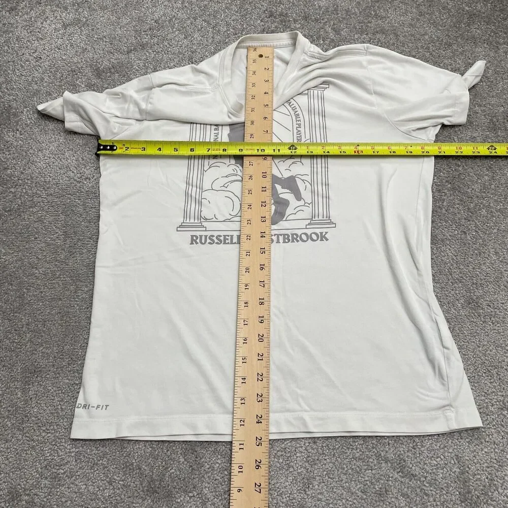 The Nike Tee Dri-Fit Graphic T-Shirt Mens Medium White Crew Neck Short Sleeve